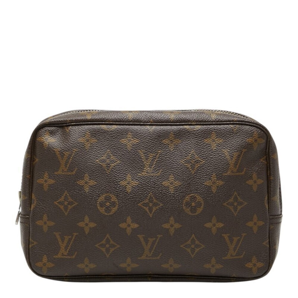 Louis Vuitton Monogram Trousse Toilette Shoulder Bag Brown Leather